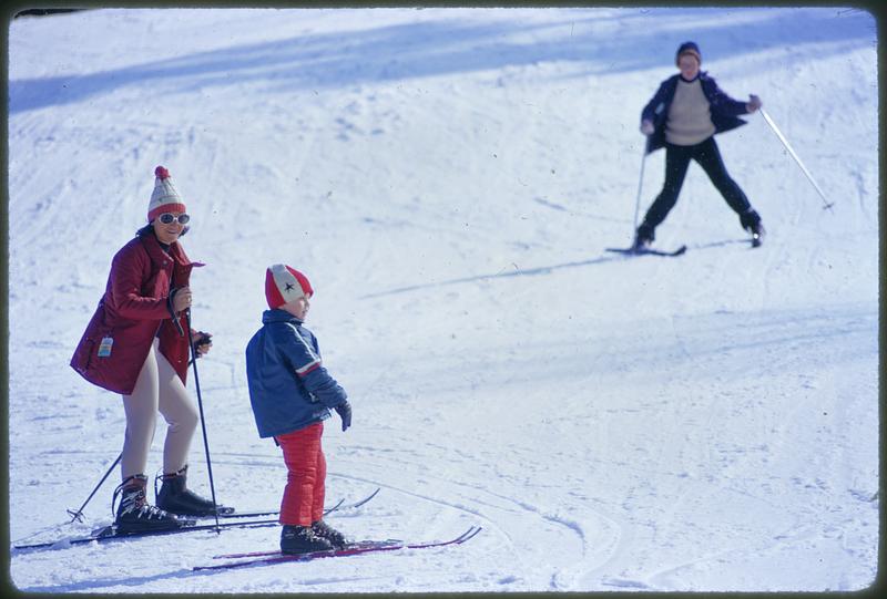 Boston area - Blue Hill ski slopes. 10 miles from center of Boston just across line into Milton - Great Blue Hill ski area maintained by Metropolitan District Commission, available by street car and bus from inner city