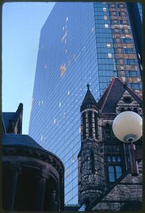 John Hancock Building with wind damage