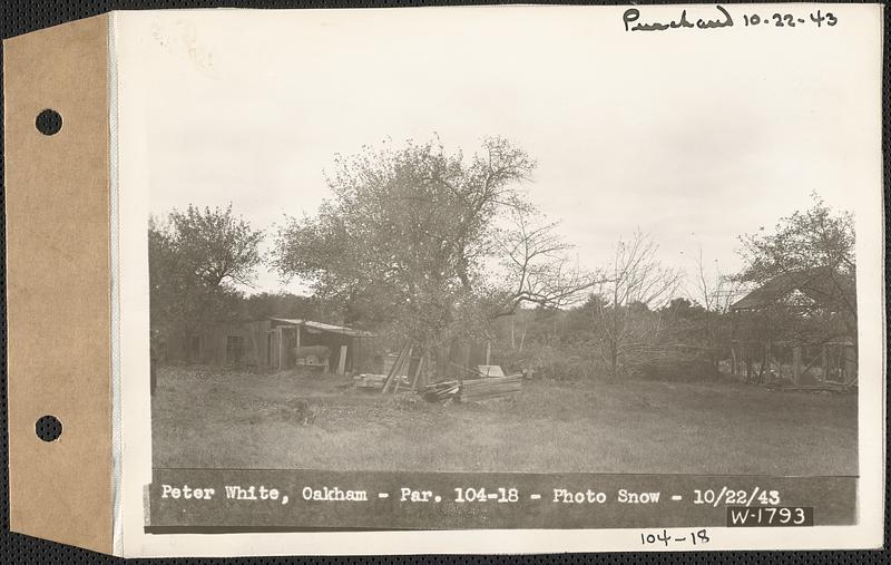 Peter White, barn, Oakham, Mass., Oct. 22, 1943