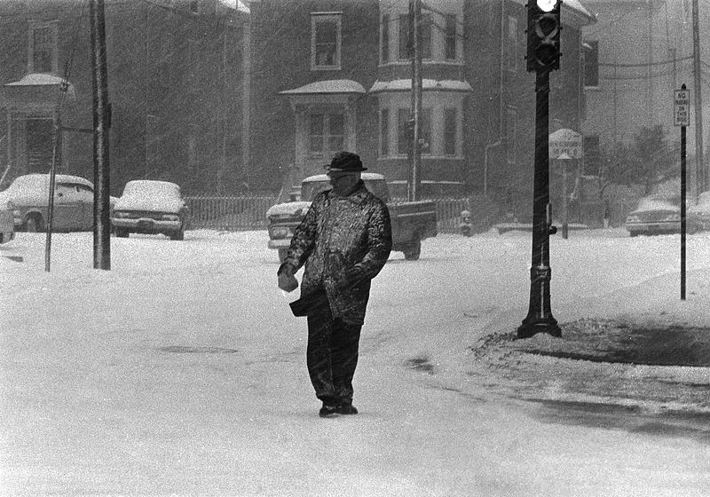 Snow storm, Weld & Purchase Streets, New Bedford