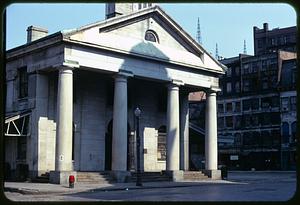 Oblique view of Quincy Market façade, Boston