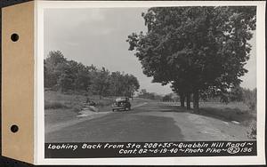 Contract No. 82, Constructing Quabbin Hill Road, Ware, looking back from Sta. 208+35, Ware, Mass., Jun. 19, 1940