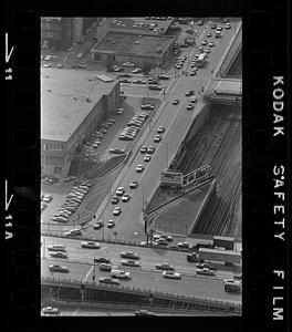 Harrison Avenue traffic & Southeast Expressway, downtown Boston