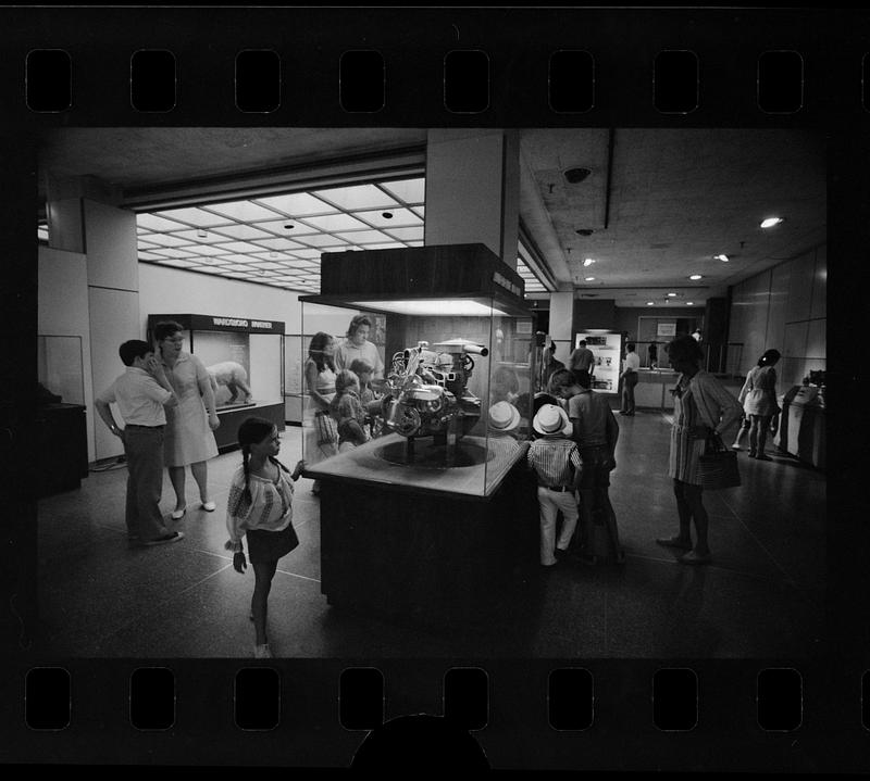 Engine on display at Museum of Science, Charles River Dam