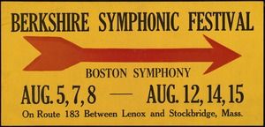 Berkshire Symphonic Festival: directional sign