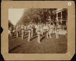 Lenox Band: bandmembers in front of Curtis Hotel