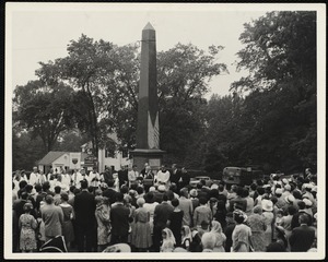 Lenox Bicentennial: ceremony in front of Paterson Monument