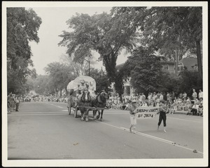 Lenox Bicentennial: covered wagon parade float