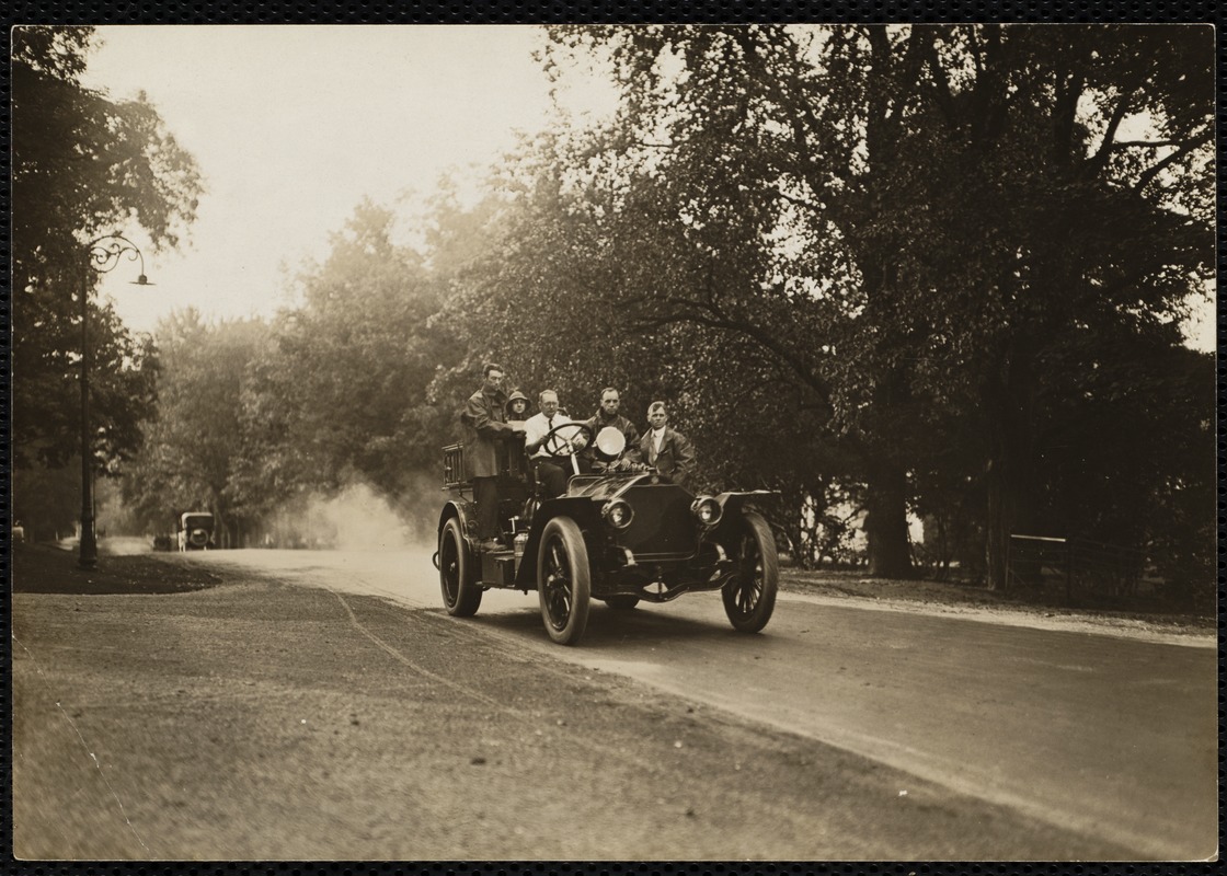 Lenox Fire Department: men on firetruck