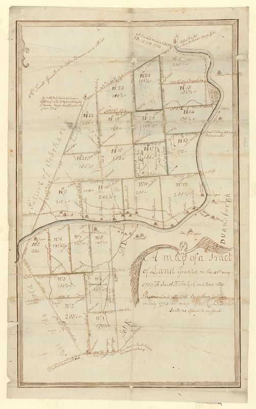 A map of a tract of land granted on the 30th May 1769 to Jacob H. Ten Eyck and three other persons laid into lots