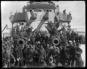 Yankee Division boys sail in on the USS New Jersey