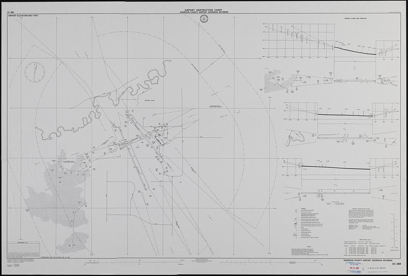 Airport obstruction chart, OC 388, Sheridan County Airport, Sheridan, Wyoming