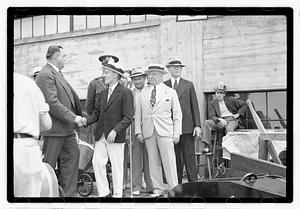 Boston Traveler Soap Box Derby July 1938, Boston Parks Commissioner William Long in center