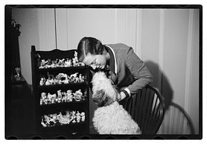 Miss Liddie A Livevey, collector of miniature dogs, 400, 1 live one