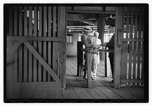 Passengers getting on a ship