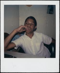 Young man looking pensive