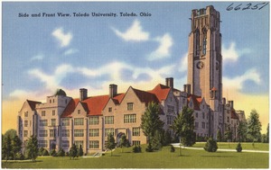 Side and front view, Toledo University, Toledo, Ohio