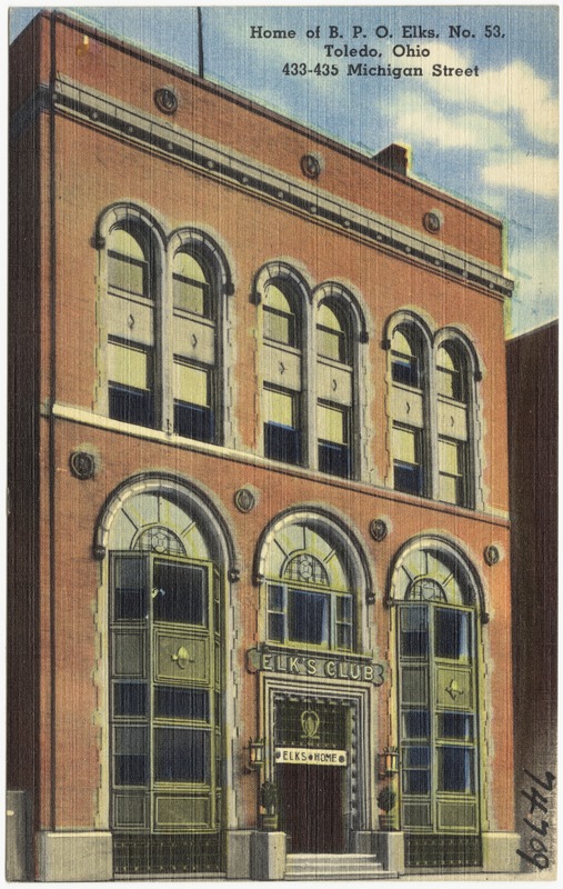 Home Of B. P. O. Elks, No. 53, Toledo, Ohio, 433 - 435 Michigan Street ...