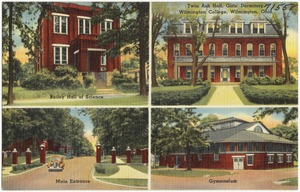 Bailey Hall of Science. Twin Ash Hall, girls' dormitory, Wilmington, Ohio. Main entrance. Gymnasium