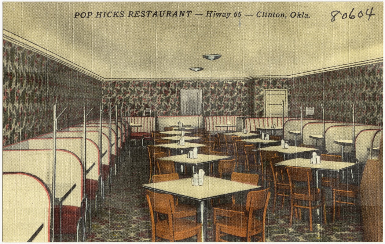 Pop Hicks Restaurant -- Hiway 66 -- Clinton, Okla.