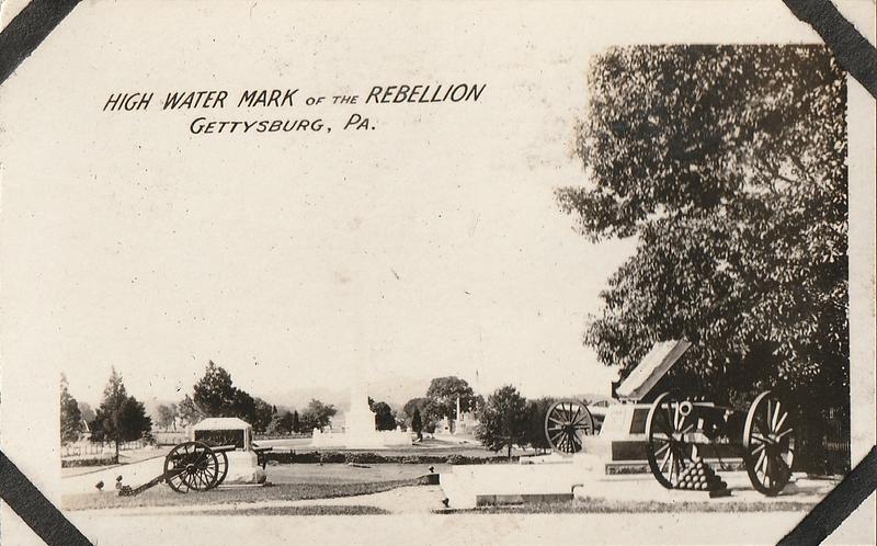 High Water Mark of the Rebellion, souvenir view, Gettysburg, PA