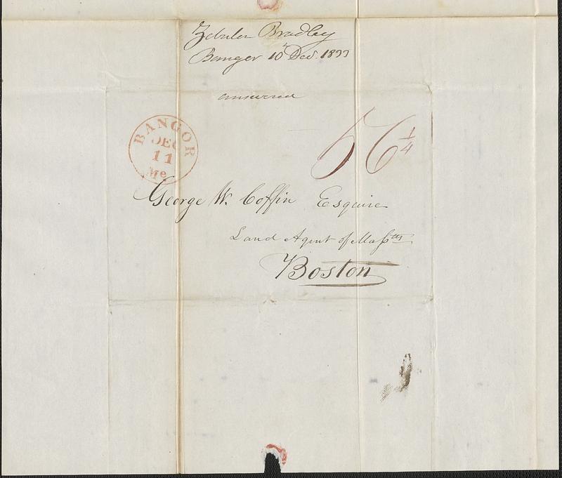 Zebulon Bradley to George Coffin, 10 December 1833