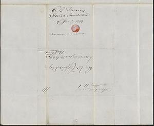 E. G. Drurey to George Coffin, 9 January 1849