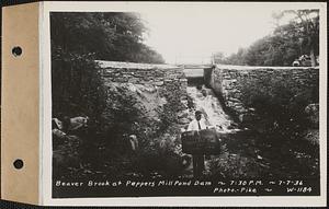 Beaver Brook at Pepper's mill pond dam, Ware, Mass., 7:30 PM, Jul. 7, 1936