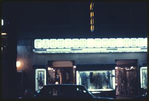 Men's clothing store, night, Rome