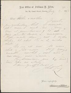 Letter from John D. Long to Zadoc Long and Julia D. Long, August 2, 1867