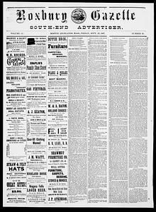 Roxbury Gazette and South End Advertiser, September 23, 1887
