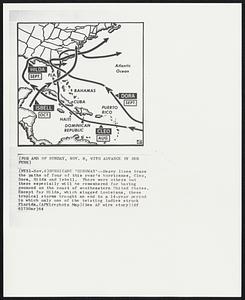 Hurricane ‘Highway’--Heavy lines trace the paths of four of this year’s hurricanes, Cleo, Dora, Hilda, and Isbell. There were others but these especially will be remembered for having pounced on the coast of southeastern United States. Except for Hilda, which slugged Louisiana, these tropical storms brought an end to a 14-year period in which only one of the twisting ladies struck Florida.
