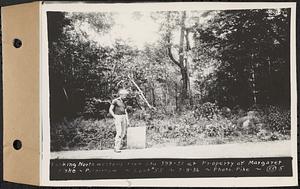 Contract No. 55, Portion of Petersham-New Salem Highway, Petersham, Franklin County (Worcester County?), looking northwesterly from Sta. 399+50 at property of Margaret Fiske, Franklin County, Mass., Jul. 9, 1936