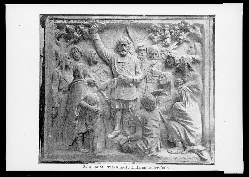 John Eliot preaching to Indians under oak