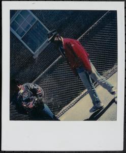 Young man in red jacket