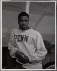 Young man in Penn sweatshirt