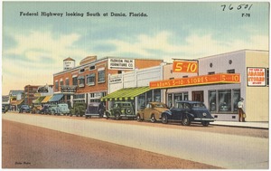 Federal Highway looking south at Dania, Florida