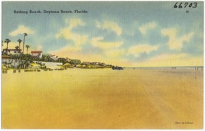 Bathing beach, Daytona Beach, Florida