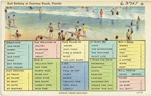Surf bathing at Daytona Beach, Florida
