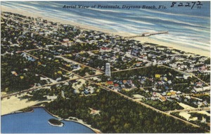 Aerial view of peninsula, Daytona Beach, Florida