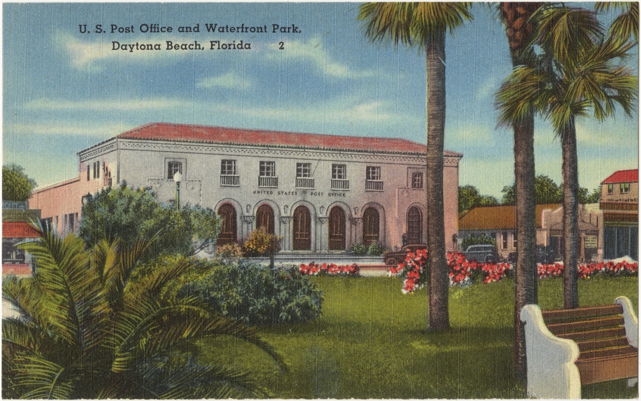 U.S. post office and Waterfront Park, Daytona Beach, Florida - Digital ...