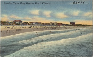 Looking north along Daytona Beach, Florida