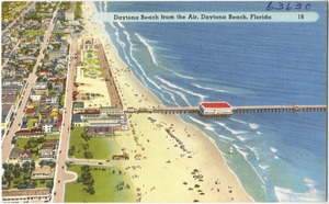 Daytona Beach from the air, Daytona Beach, Florida