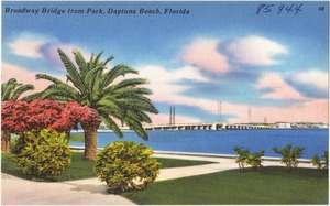 Broadway Bridge from park, Daytona Beach, Florida
