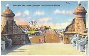 Boardwalk and ocean front park, Daytona Beach, Florida