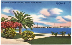 Broadway Bridge from park, Daytona Beach, Florida