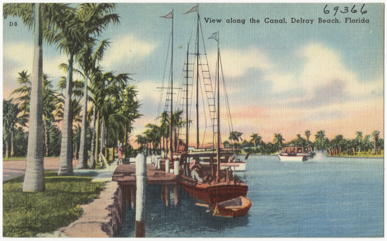View along the canal, Delray Beach, Florida Digital Commonwealth