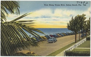 View along Ocean Blvd., Delray Beach, Florida