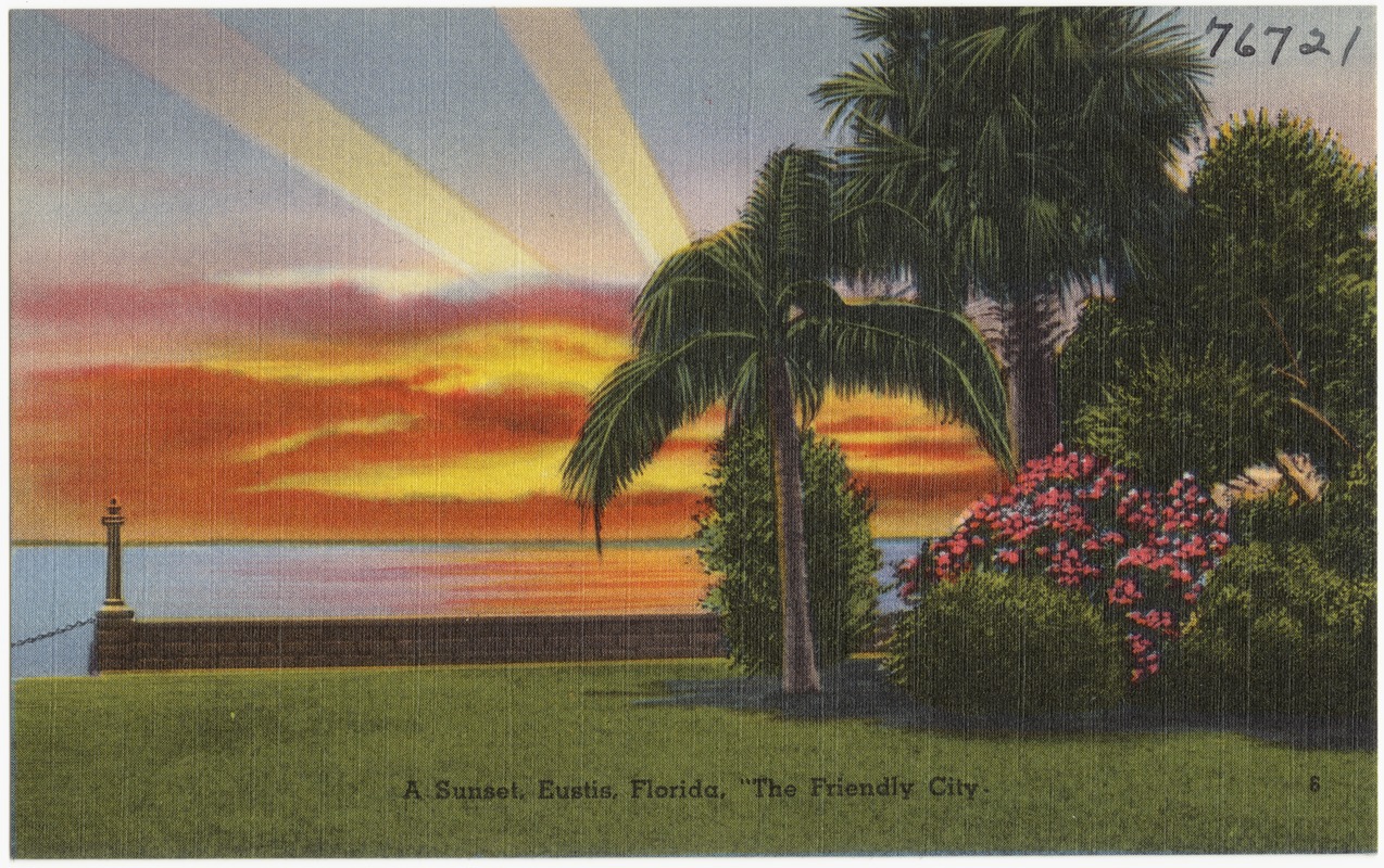 A sunset, Eustis, Florida, "The Friendly City"