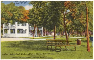 Arthur Vining Davis Park on U.S. 1, Florida City, Florida. Gateway to Everglades National Park